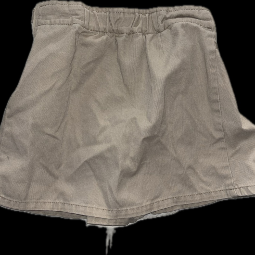 Adorable pleated stretchy cotton girls 5y school khaki skirt like new - Picture 5 of 8